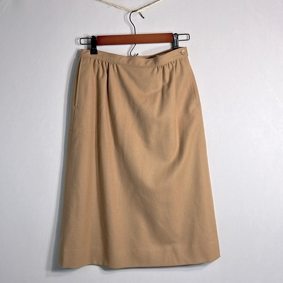 Pendelton Vintage Camel A-line Skirt size 10 Petite - Picture 1 of 9